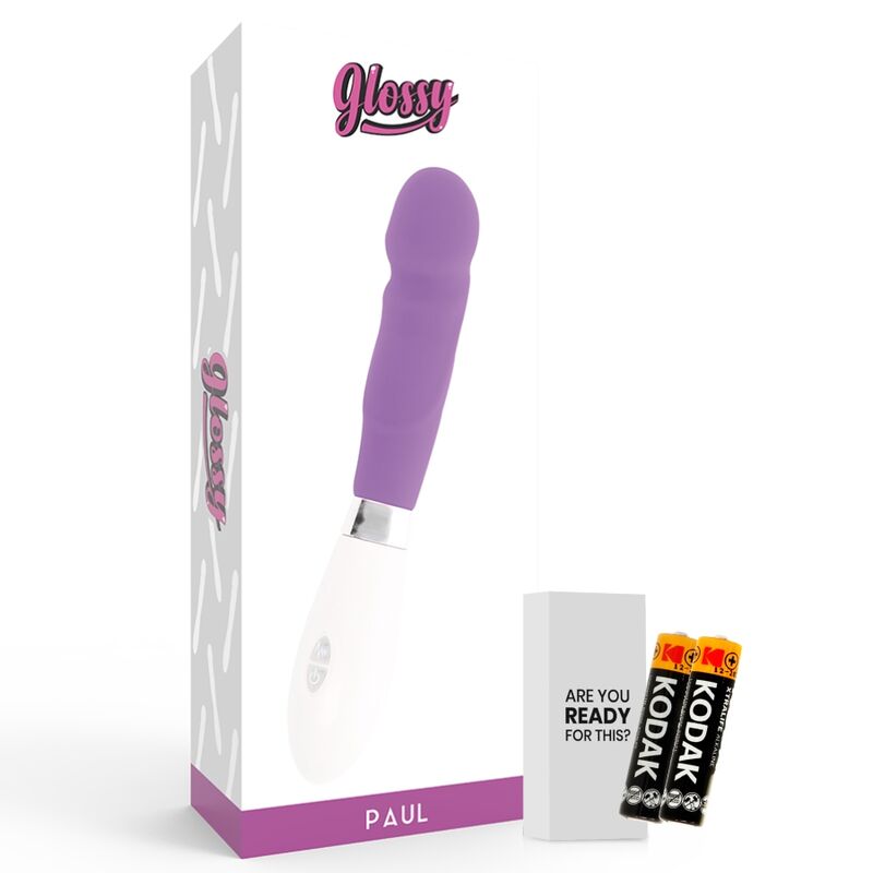 Paul Vibrator Purple – Massaggiatore curvo realistico da 12 cm, 10 modalità