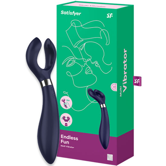 SATISFYER - DIVERTIMENTO INFINITO MULTI VIBRATORE 3 NERO
