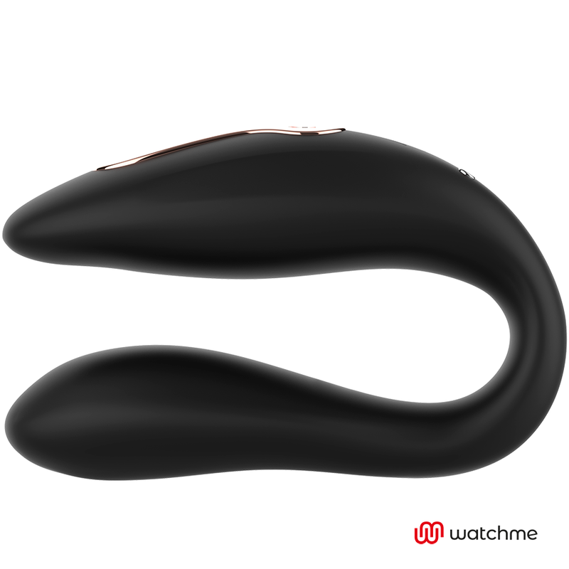 Vibratore per coppie Anne's Desire Dual Pleasure con telecomando WatchMe | 8,5 cm x 3,2 cm | Nero