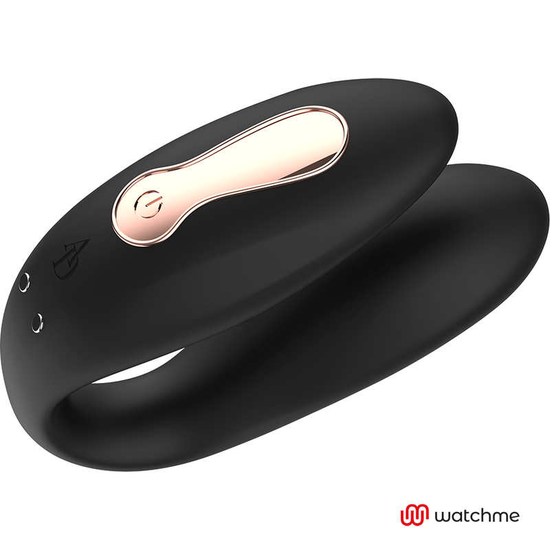 Vibratore per coppie Anne's Desire Dual Pleasure con telecomando WatchMe | 8,5 cm x 3,2 cm | Nero
