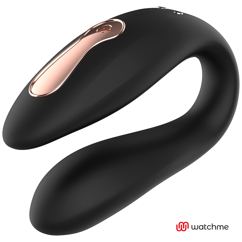 Vibratore per coppie Anne's Desire Dual Pleasure con telecomando WatchMe | 8,5 cm x 3,2 cm | Nero