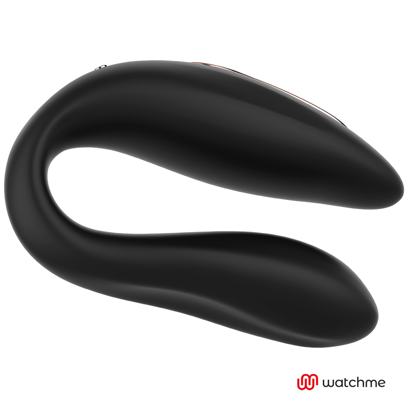 Vibratore per coppie Anne's Desire Dual Pleasure con telecomando WatchMe | 8,5 cm x 3,2 cm | Nero