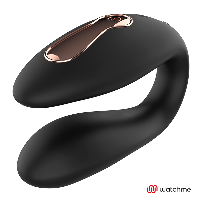 Vibratore per coppie Anne's Desire Dual Pleasure con telecomando WatchMe | 8,5 cm x 3,2 cm | Nero