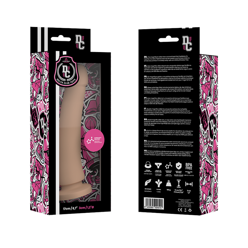 DELTA CLUB - TOYS DILDO NATURALE MEDICO SILICONE 17 CM -O- 3 CM