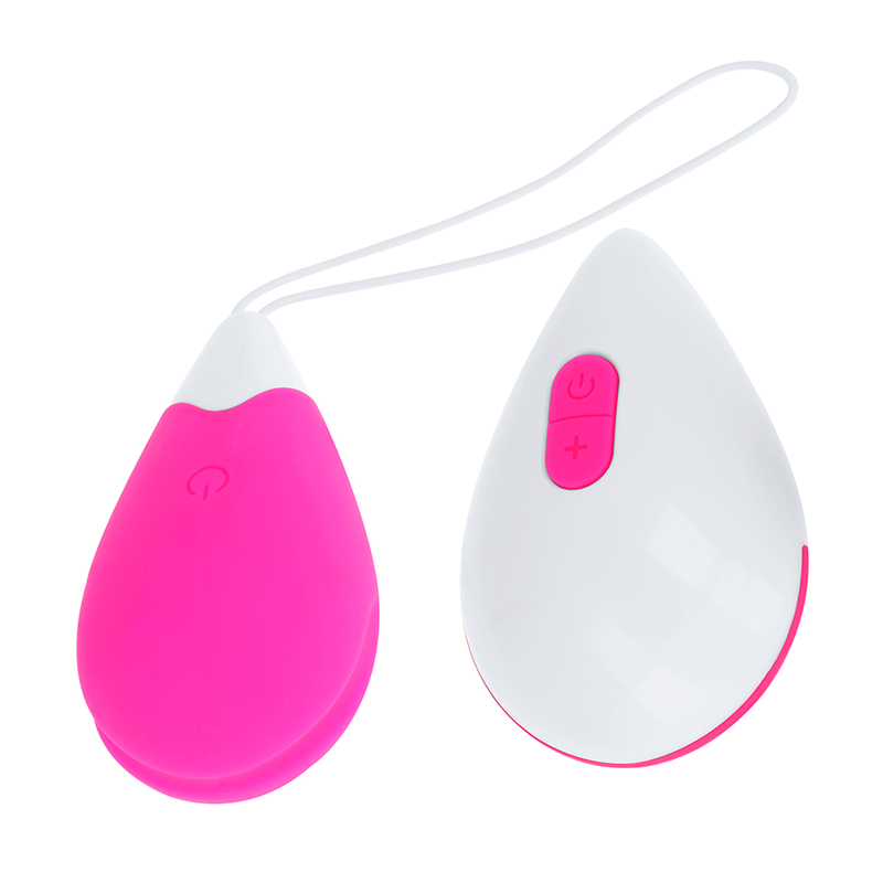 OHMAMA - UOVO VIBRANTE TESTURIZZATO 10 MODALITÀ ROSA E BIANCO