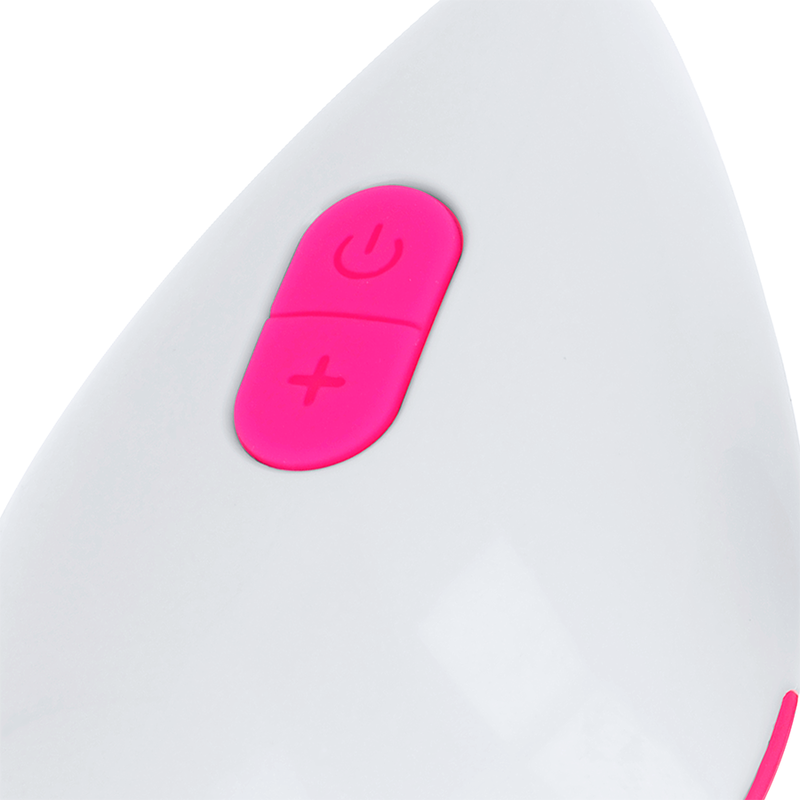 OHMAMA - UOVO VIBRANTE TESTURIZZATO 10 MODALITÀ ROSA E BIANCO