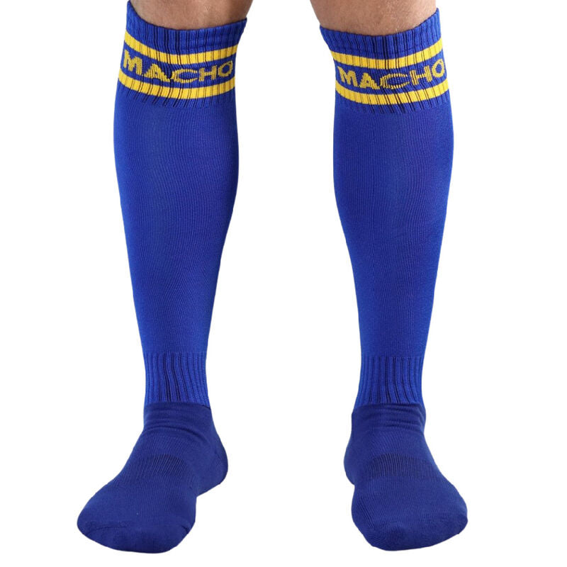 MACHO - CALZINI LUNGHI TAGLIA UNICA BLU