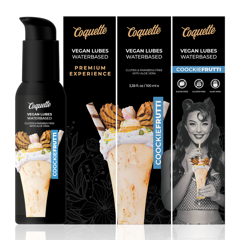 Lubrificante vegano premium a base d'acqua Cookiefrutti | 100 ml | COQUETTE CHIC DESIRE