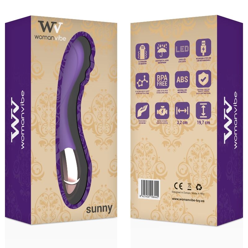 Vibratore punto G in silicone Sunny - 19,7 cm - WOMANVIBE