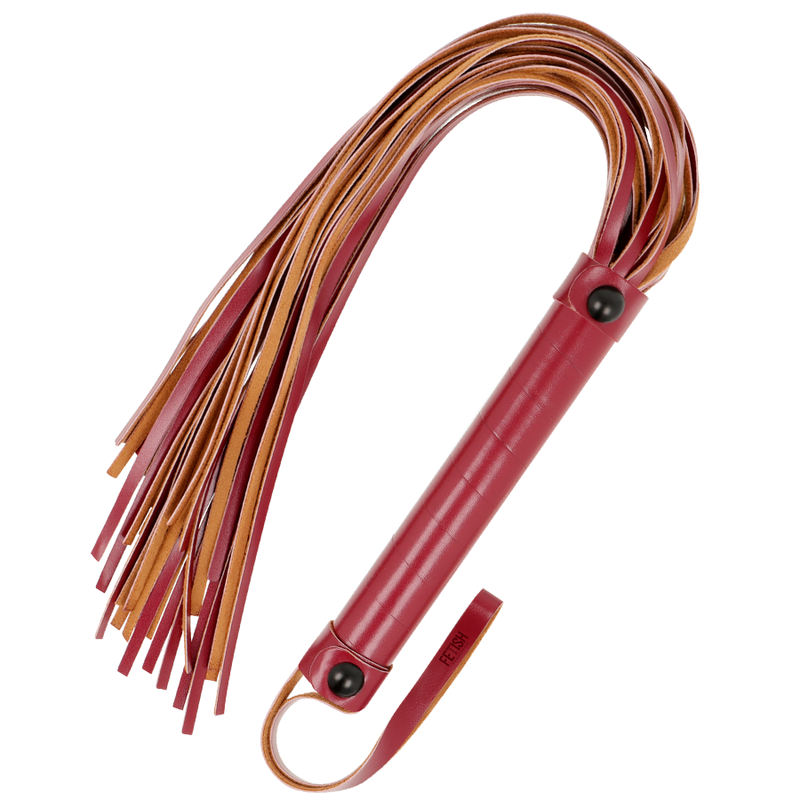 Frusta in pelle vegana – 28 cm (manico 15 cm) – FETISH SUBMISSIVE