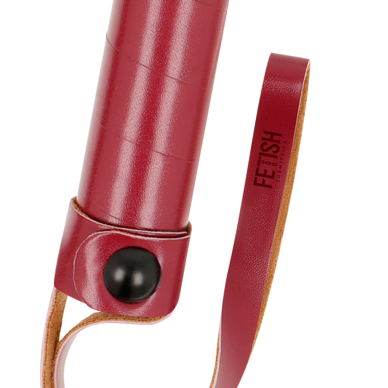 Frusta in pelle vegana – 28 cm (manico 15 cm) – FETISH SUBMISSIVE