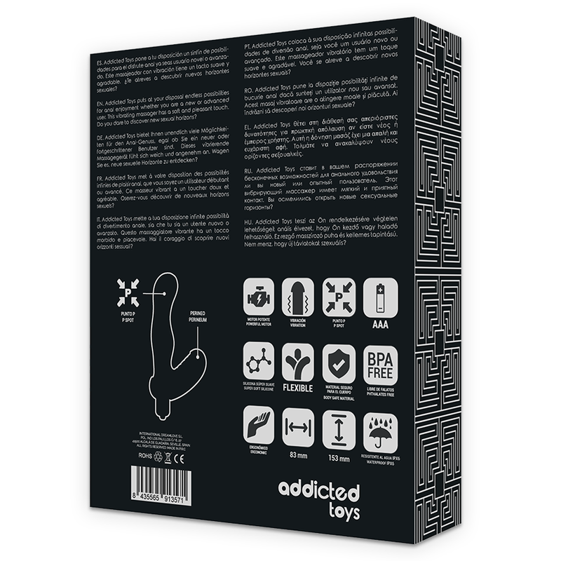 ADDICTED TOYS - STIMOLATORE ANALE PROSTATICO IN SILICONE P-SPOT VIBE
