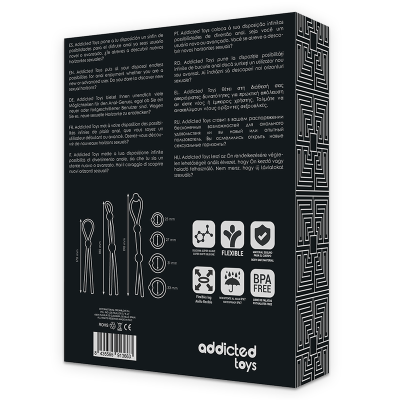 ADDICTED TOYS - SET DI ANELLI PER IL PENE IN SILICONE FLESSIBILE 7 PEZZI
