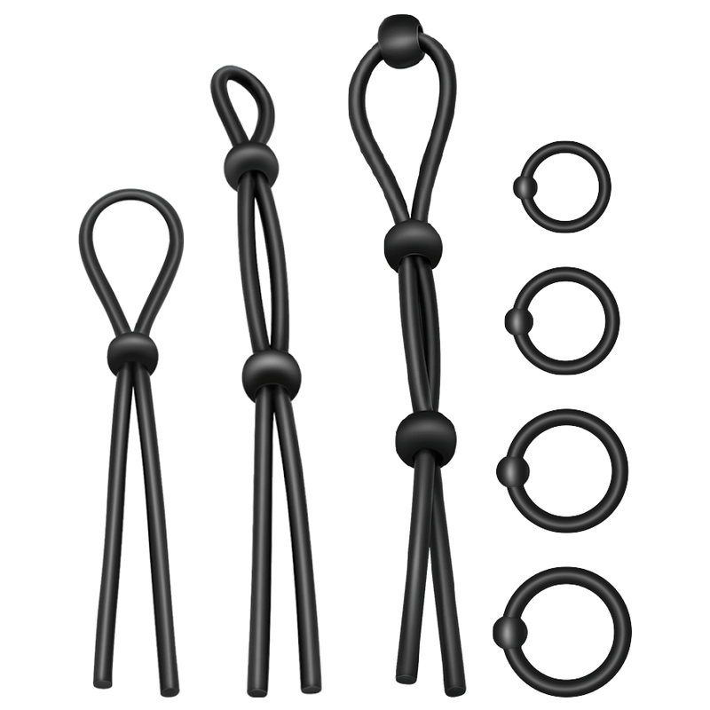 ADDICTED TOYS - SET DI ANELLI PER IL PENE IN SILICONE FLESSIBILE 7 PEZZI
